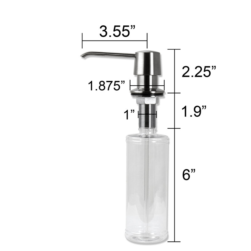 Kitchen Soap & Lotion Dispenser, Brushed Nickel