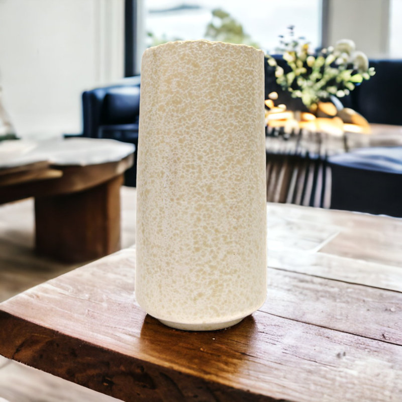 Janyhia Handmade Ceramic Table /Floor Vase, Ivory