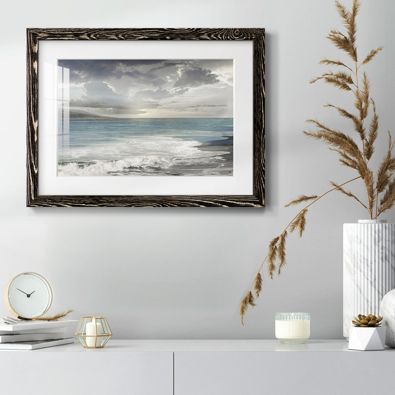 " Shimmering Cove ", 18" H x 26" W x 1.5" D, Black