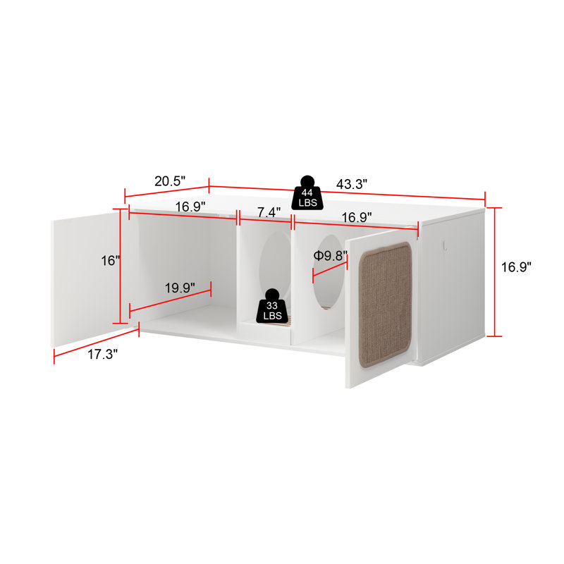 Ebern Designs Dempstor Litter Box Enclosure & Reviews - Wayfair Canada