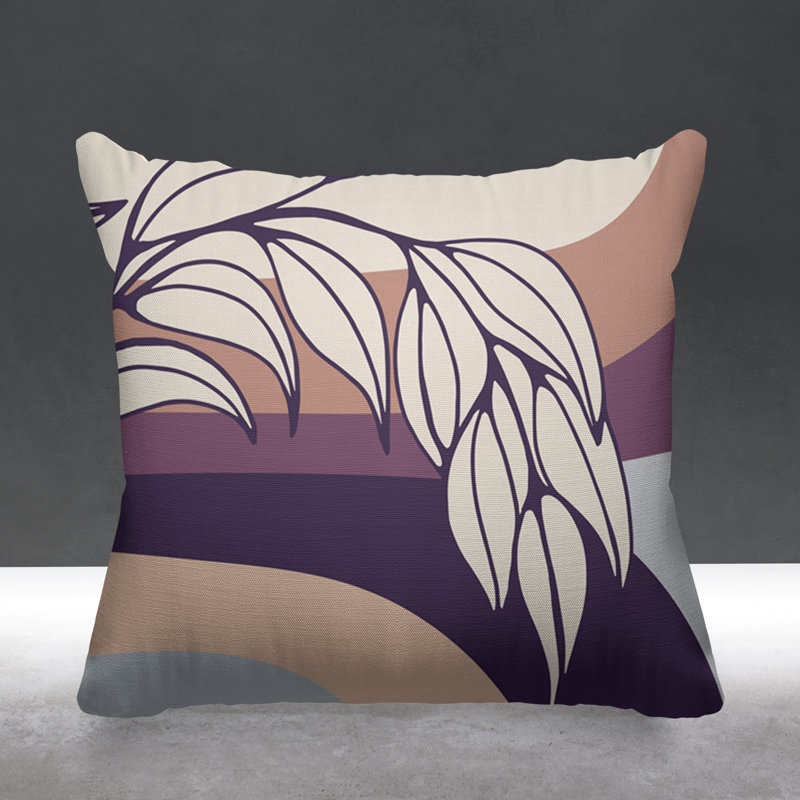 Housse et insert de coussin extérieur d'extérieur, H 15 po x l 15 po, Mauve