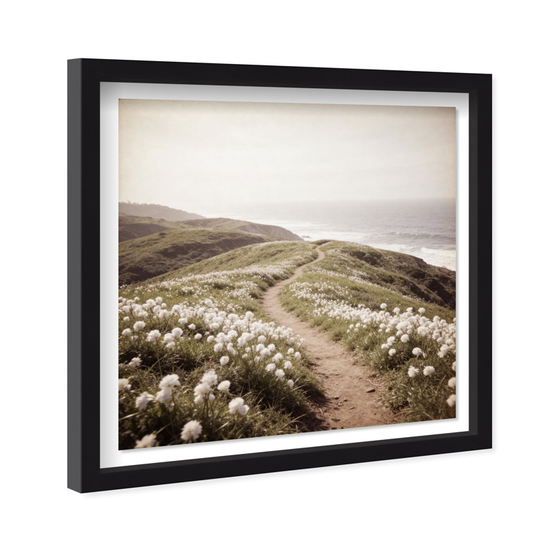 Blooming Path Print by Oliver Gal, 31.5"H x 31.5"W, Black Shadowbox