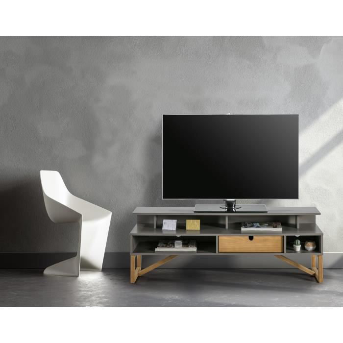 Bradbourne TV Stand for TVs up to 50", Grey/Brown
