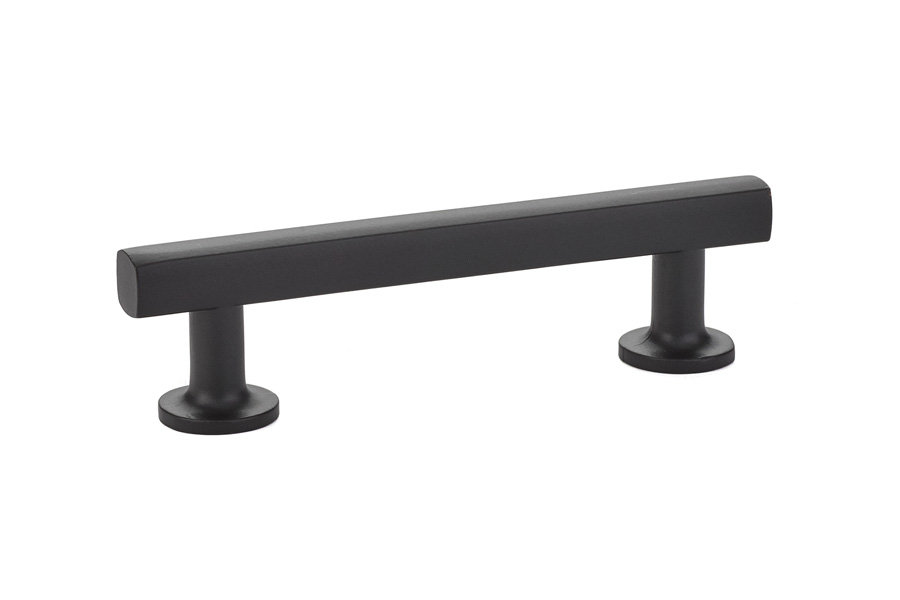 Freestone Trinity Bar Cabinet Pull, Flat Black, 4"