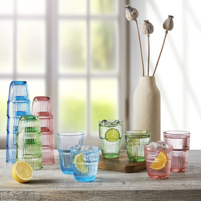 Barshine 12.5 Oz. Long Drink Stackable Drinking Glasses (Set Of 6)