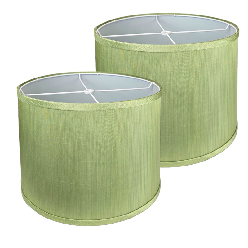 Abat-jour tambour facile à assembler, Vert, H 10 po x l 16 po x P 16 po