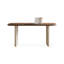 Bureau rectangulaire brun et blanc en bois manufacturé-217512568
