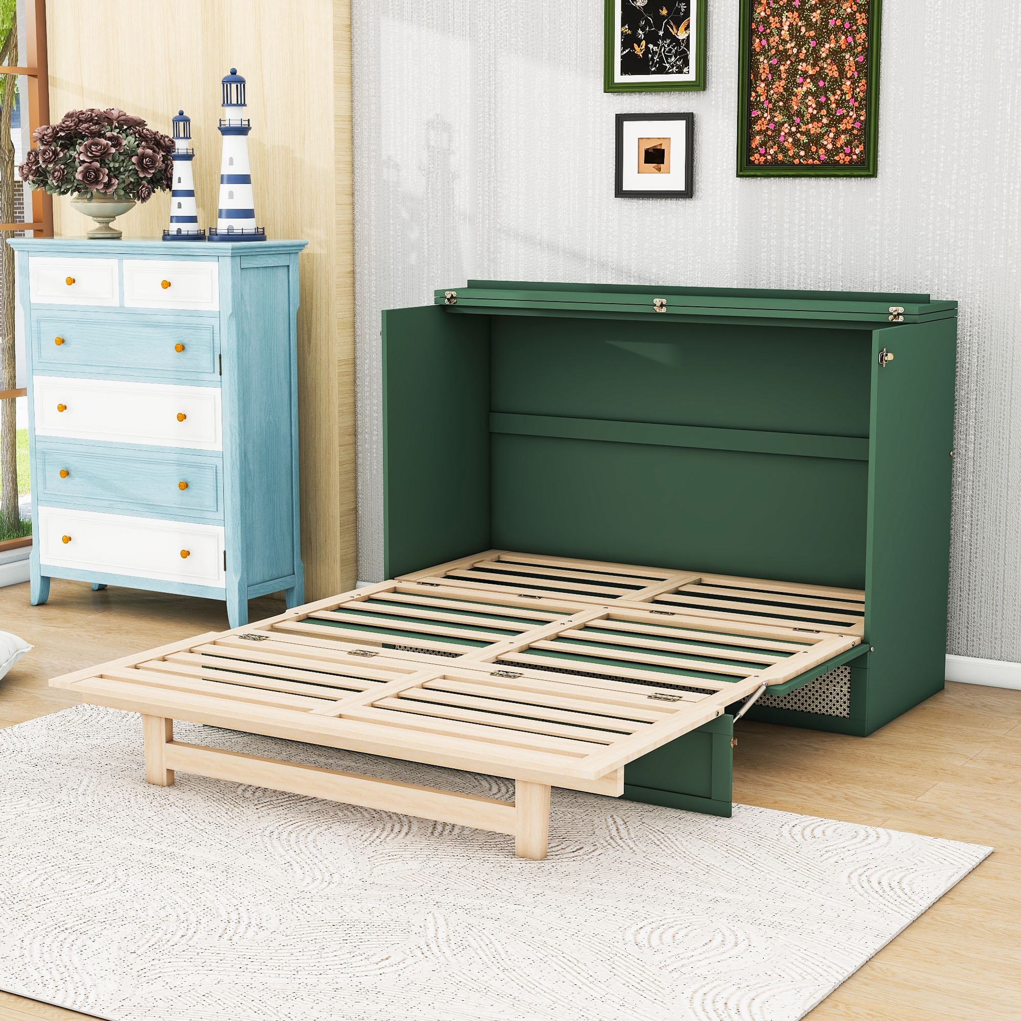 Lark Manor™ Transformative Full/Queen-Size Murphy Bed with Storage ...