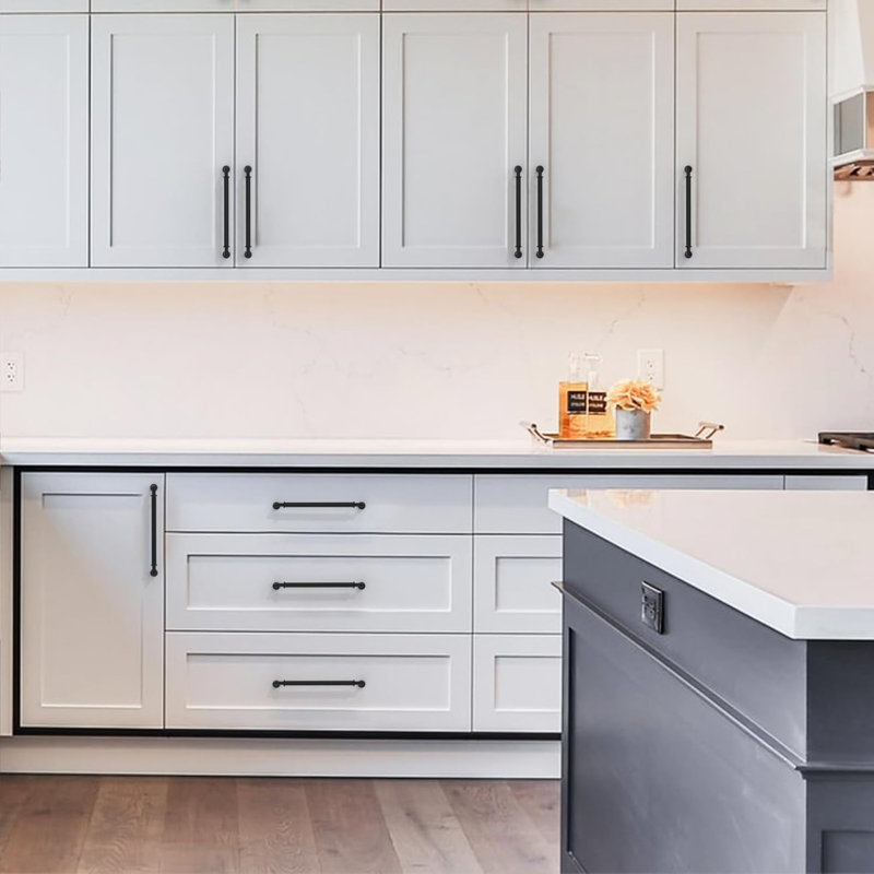 Paquet de 10 poignées d'armoire, poignées d'armoire de cuisine, poignées de tiroir en métal robustes avec vis pour placard, commode, garde-robe