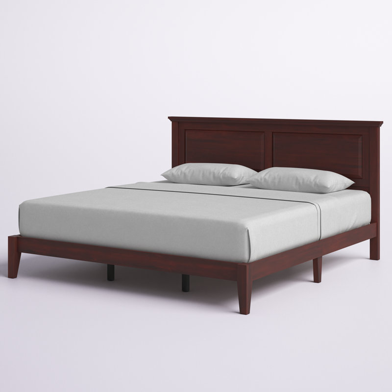 Markovich Solid Wood Platform Bed, King, Cherry