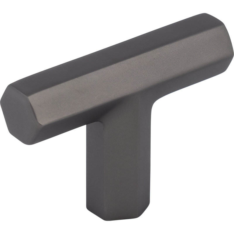Lydia 1 3/4" Length Geometric Knob, Ash Gray