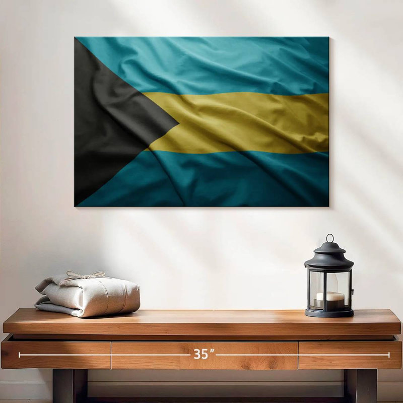 Borges Waving Bahamas Flag, 16" H x 24" W