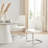 Edzard Double Pedestal High Gloss Dining Table Set with 6 Luxury Faux Leather Dining Chairs-1181369906