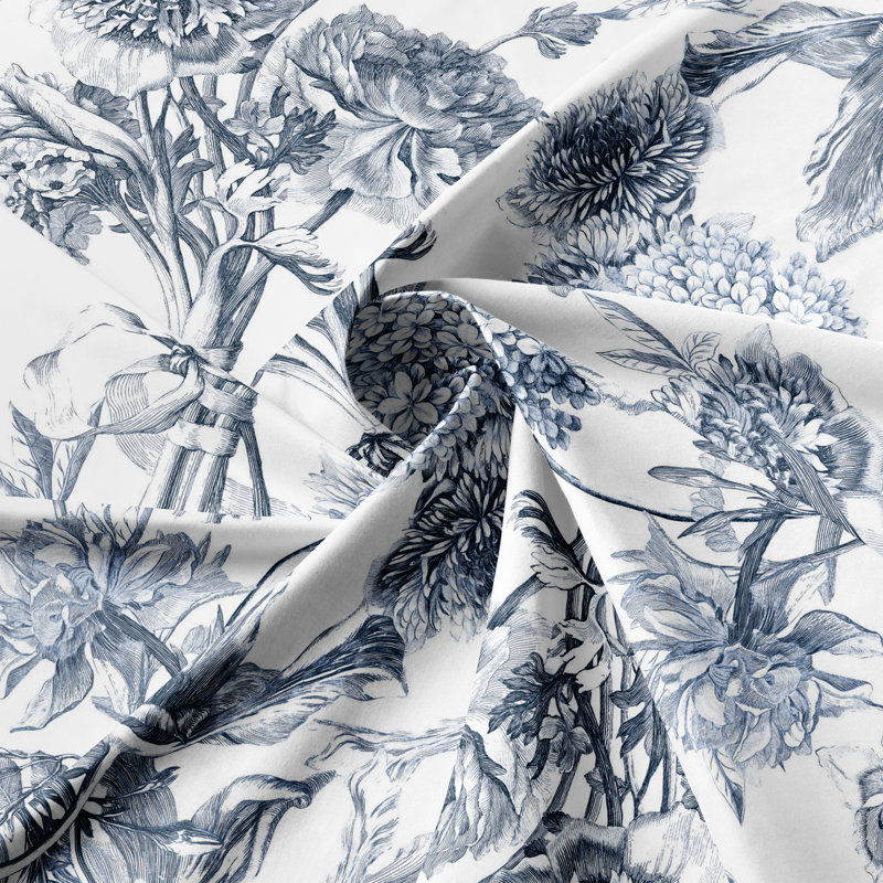 Alexandria White Cotton Duvet Cover Set, King Duvet Cover + 7 Additional Pieces