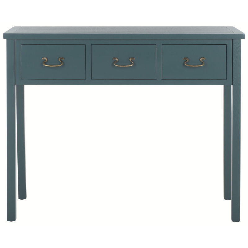 Vinea 39.4 " W Solid Wood Top Console Table, Teal