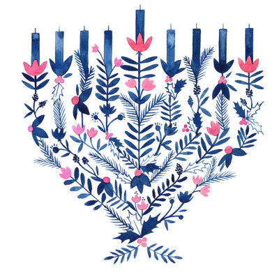 «Boho Hanukkah II» par Grace Popp - reproduction d'art sur toile tendue