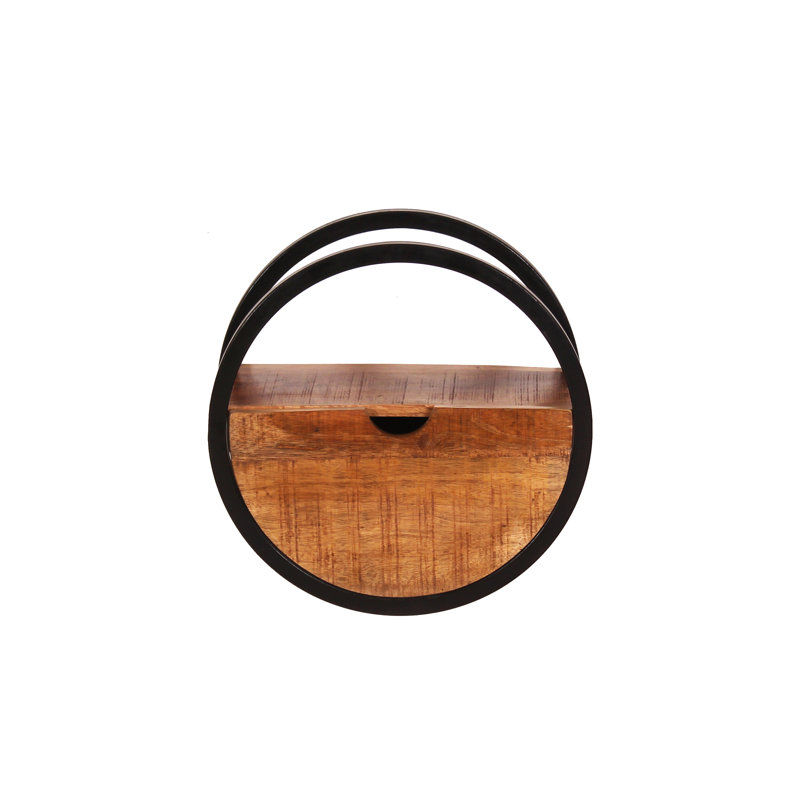Circle Floating Shelf, 40cm H x 40cm W x 20cm D.