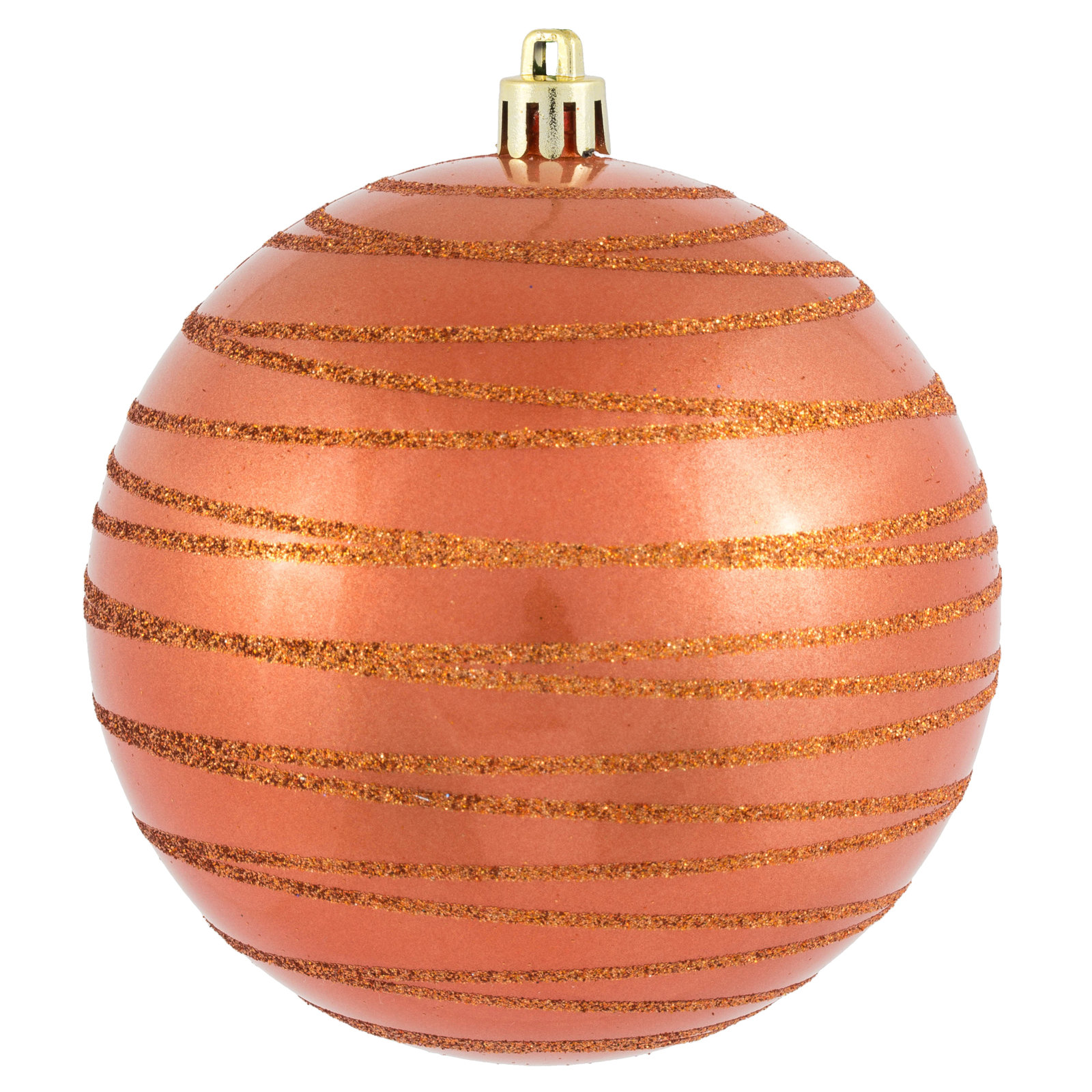 Candy Finish Ball Ornament, Coral
