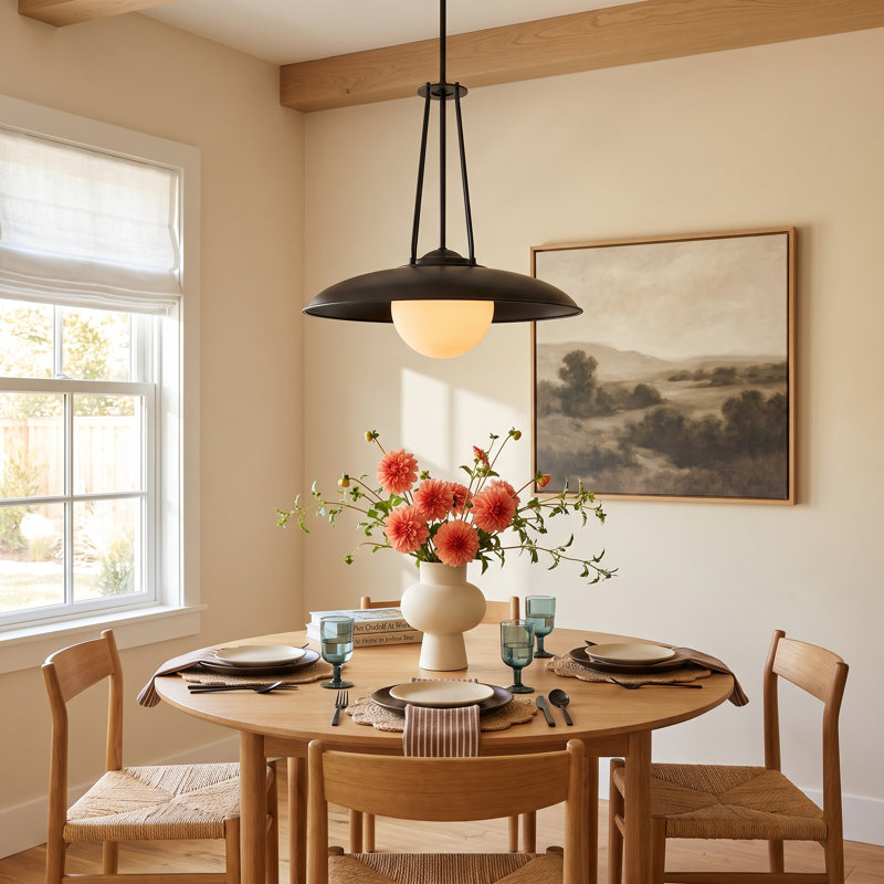Aurelia Exton 1 - Light Dome Pendant, 23.38" H x 24.25" W x 24.25" D