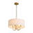 American Traditional 4-Light Linen Drum Shaded Pendant