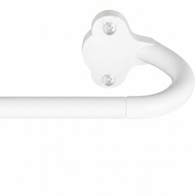 Wrap Around Room Darkening Curtain Rod - Adjustable Single Window Drapery Rod, Thickened Metal Blackout Design