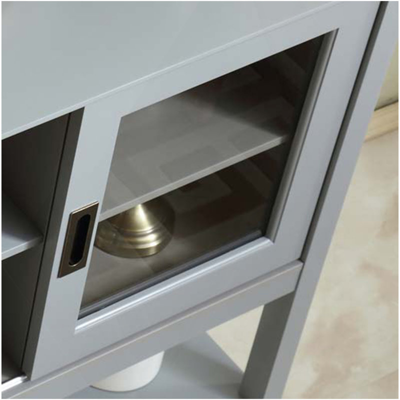 Sideboard Buffet Table With Doors,Grey