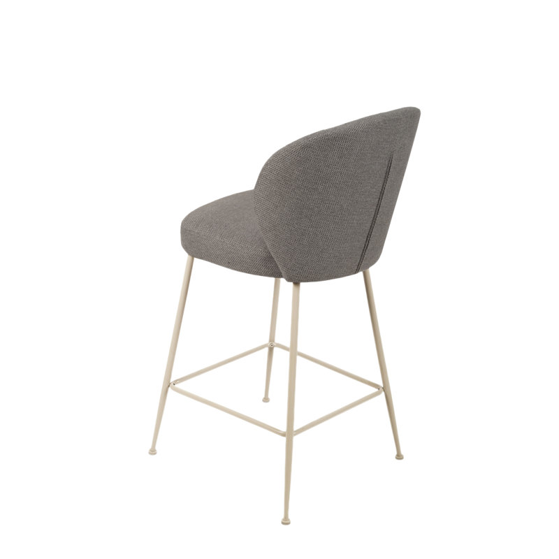 Ensemble de 2 tabourets en tissu et métal Modern