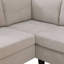 Ensemble de canapé en forme de L en fourrure courte blanc cassé 2 pièces Coastal Ease-195790540