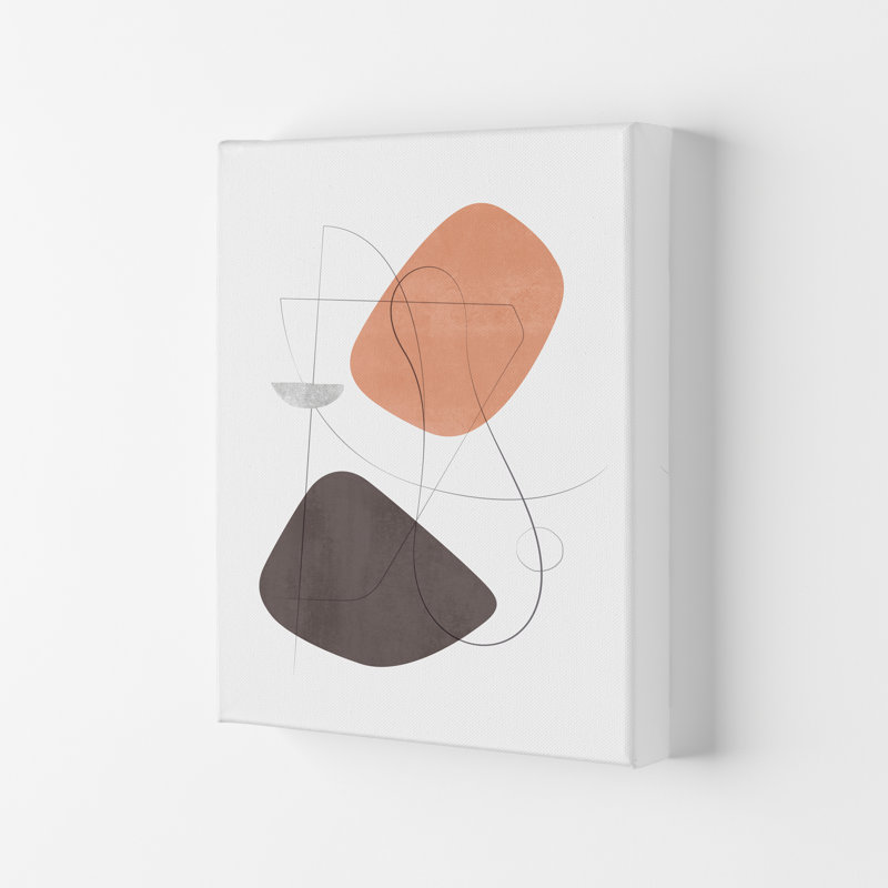 Abstraction With Grey Lines XV - Print, Wrapped Canvas, 29.7 cm H x 21 cm W x 4 cm D