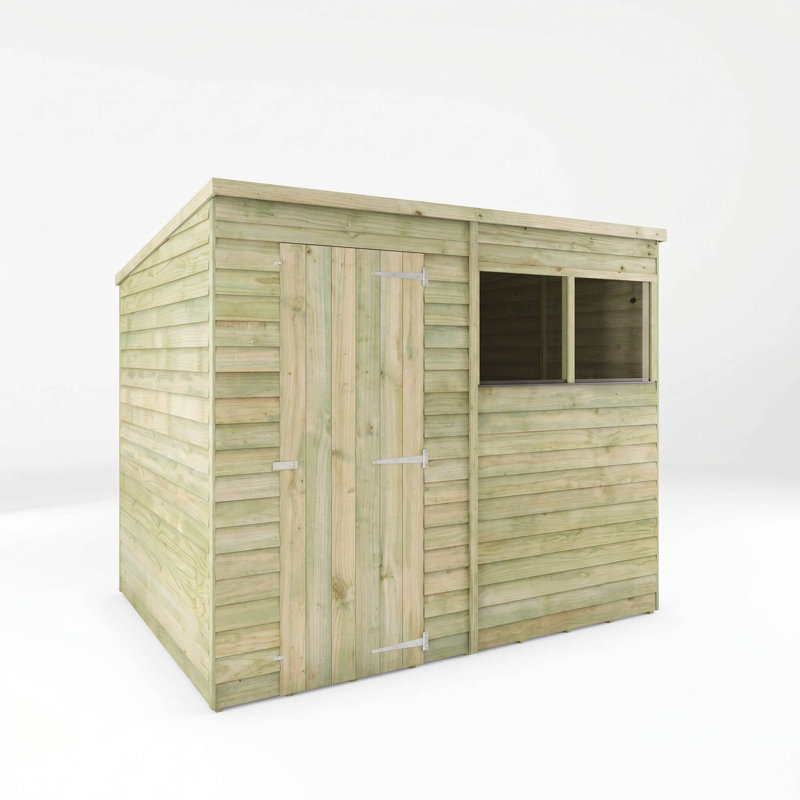 Mercia 8 x 6ft Overlap Pent Shed, No