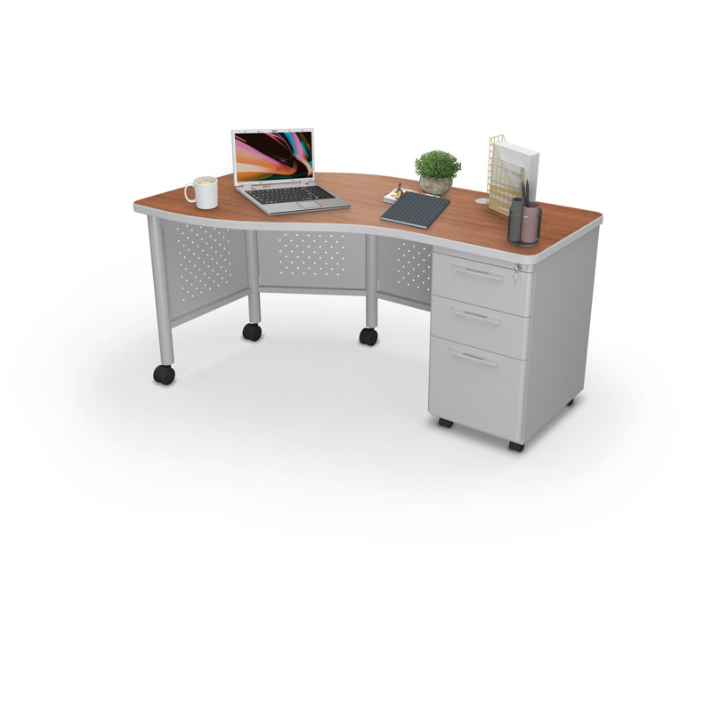 Bureau rectangulaire 60 "Lab Lab, Cerisier ambré, Oui