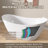 66" X 32" Freestanding Soaking Acrylic Bathtub