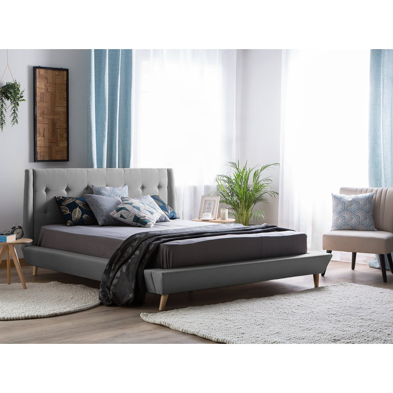 Tovar Upholstered Bed, Grey, Super King (6')