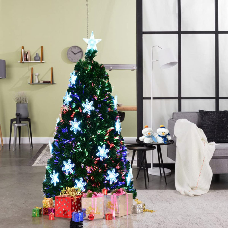 Lighted Artificial Pine Christmas Tree, 150cm H x 66cm W x 66cm D