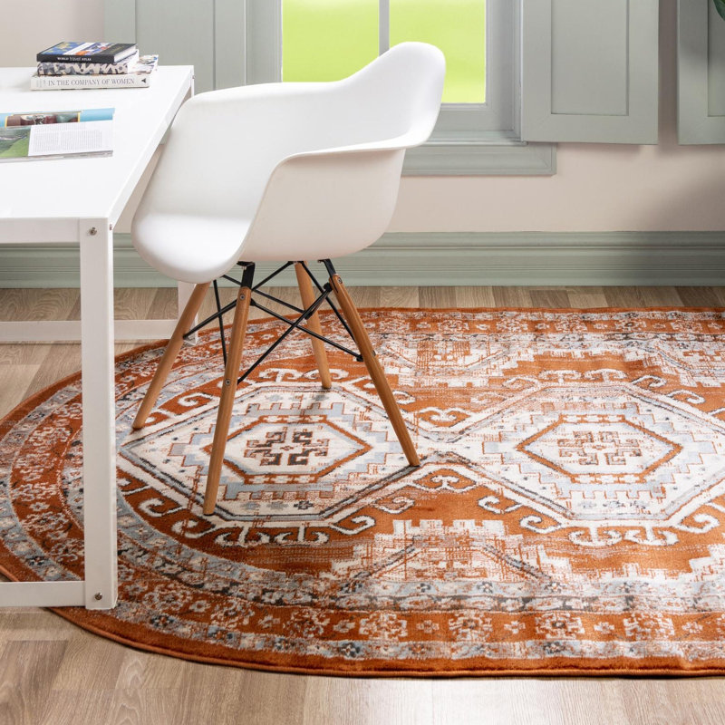 Filey Oriental Indoor Rug, Oval 7'10" x 10'