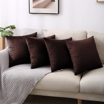 Square Luxury Velvet Throw Cushion Covers set of 4