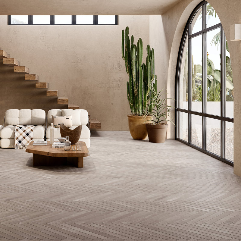 Tucson 1-7/8 In. X 17-3/4 In. Porcelain Floor And Wall Tile, Beige