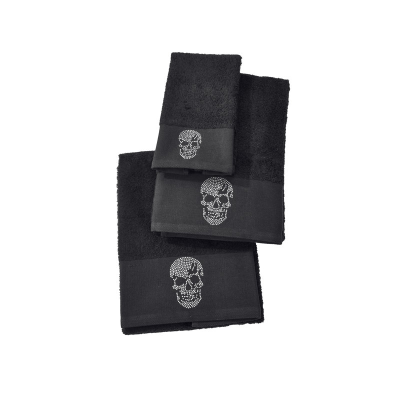 Leonidas Midweight Fingertip Towel, Black