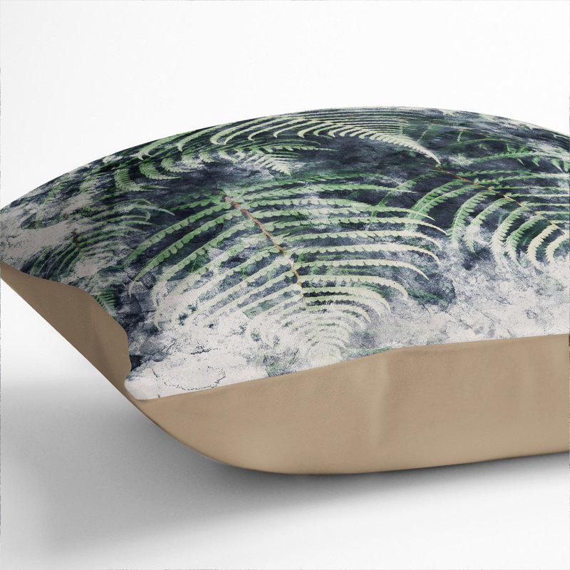 Fern Leaves Vol.1 Watercolour Scatter Cushion, Stone, 40cm H x 40cm W x 15cm D