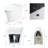 Smart Toilet Bidet Combo with Self-Cleaning Nozzle,Upmarket Compact Dual Flush Toilet 1/1.28 GPF,Tank less toilet with Foot sensor Flush,White Night Light,Knob Control,Power Outage Flushing,Soft Close