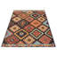 Tapis noir / orange / bleu en laine noué à la main 5 pi 7 po x 8 pi 2 po Aloria Moroccan