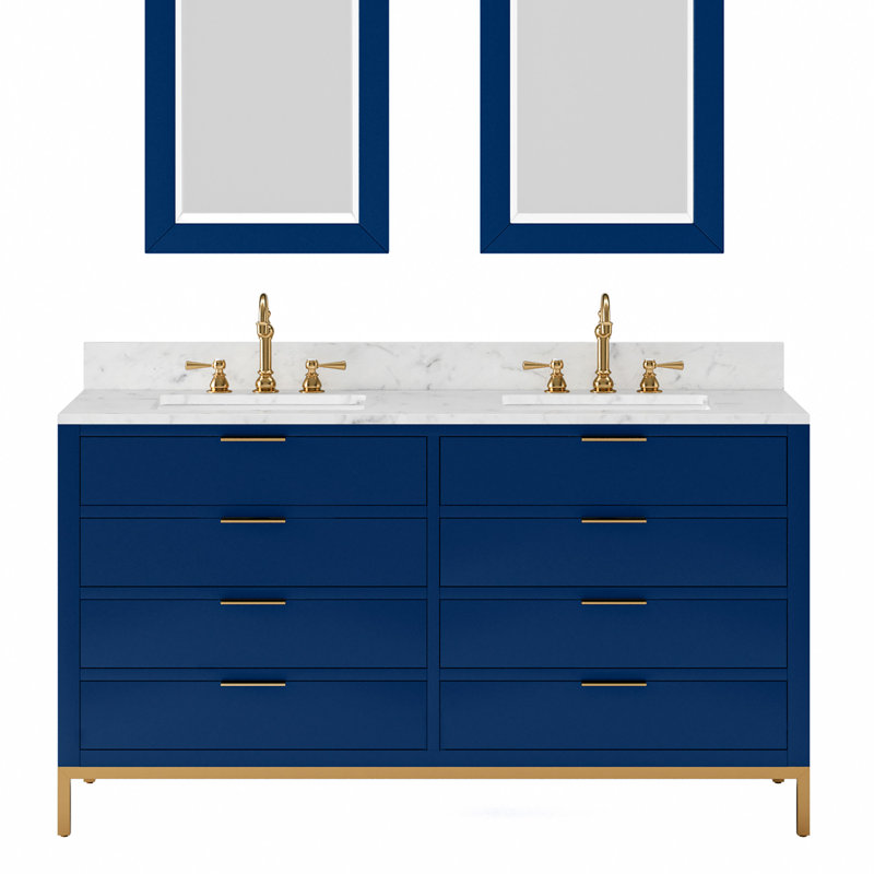 60'' W Double Vanity, 60", Monarch Blue