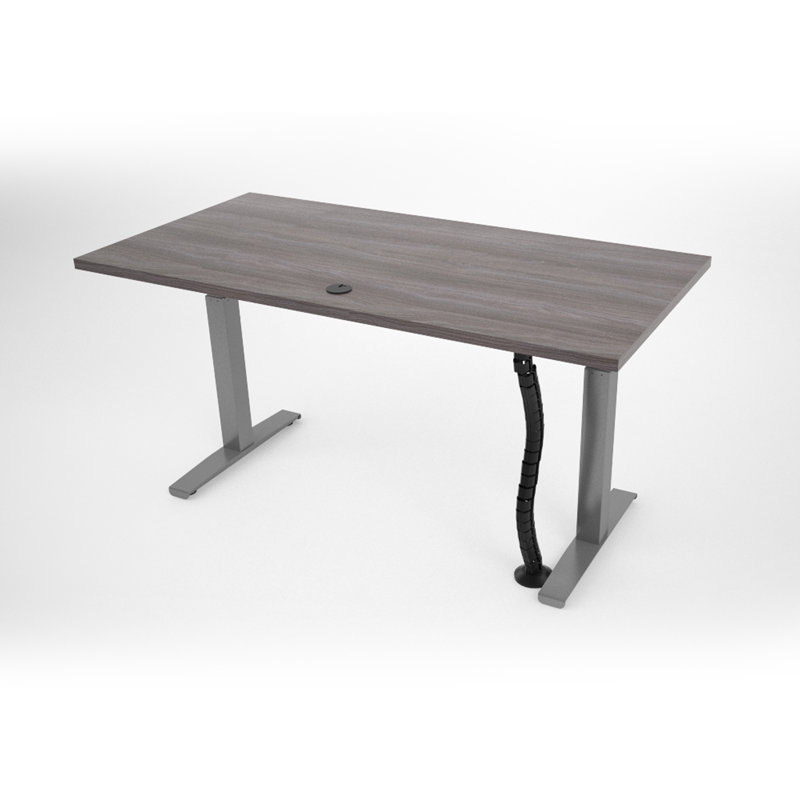 Bureau à hauteur réglable REVOH, Érable iconique, H 50 po x l 48 po x P 30 po