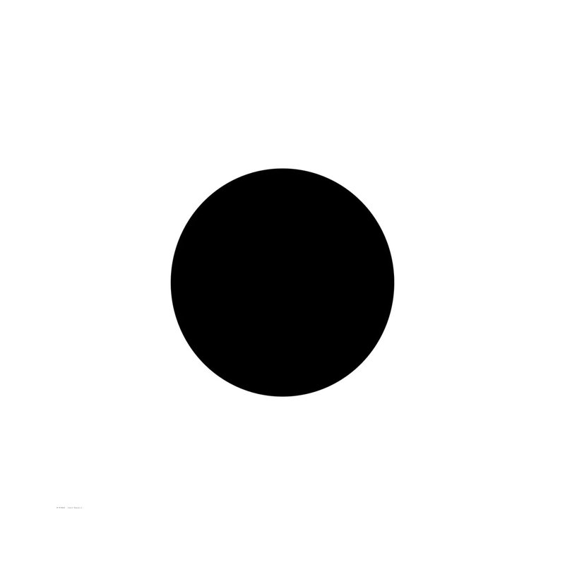 «Black Circle» par Art Mirano, impression sur toile tendue, H 12 po x l 12 po x P 0,75 po