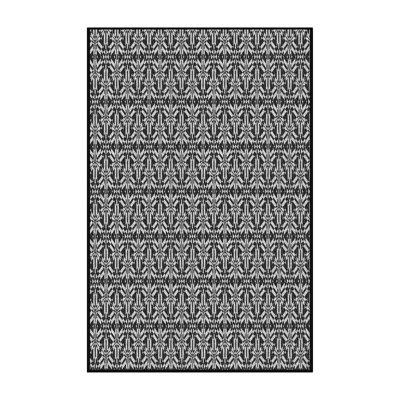Tapis noir/blanc à motifs