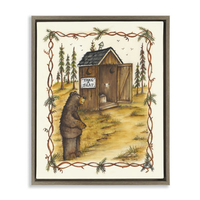 Art mural sur toile «Take A Seat Outhouse Floater» par Mary Ann June
