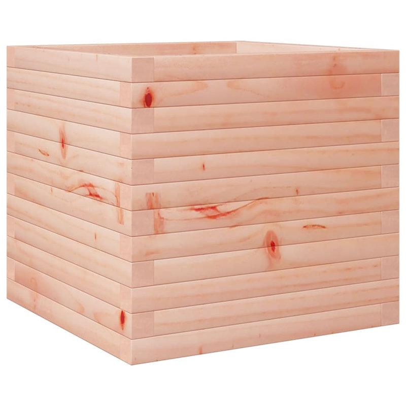 2 Wood Planter, Natural Douglas fir wood, 46cm H x 50cm W x 50cm D