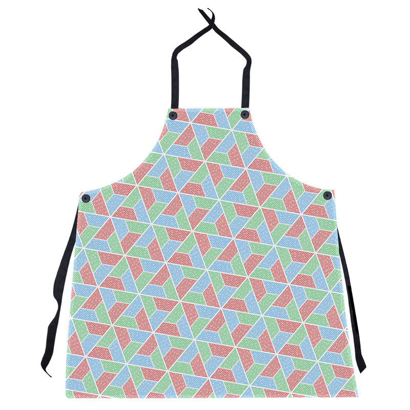 Bib Apron, Red Green/Blue