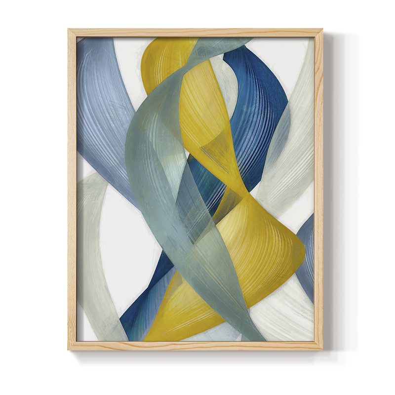 «Horizontal Bands I», reproduction encadrée - bois massif, H 11 po x l 9 po