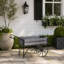 Chariot rustique avec support et jardinière, dimensions : 24,4 x 12,6 x 15,4 pouces